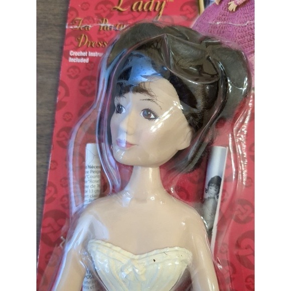 FIBRE CRAFTS VICTORIAN LADY DOLL FIGURE 15" POSABLE HEAD Swivel Arms Crochet - Picture 2 of 5